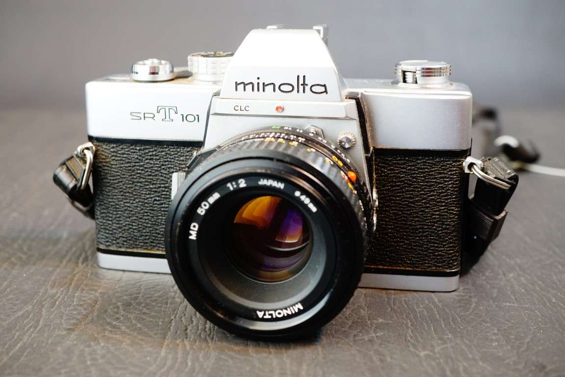 Minolta SRT 101 35mm SLR Camera with Minolta 50mm F2 Lens  **Excellent Condition**