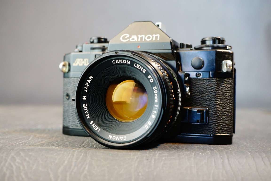 Canon A1 35mm SLR Film Camera with Canon FD 50mm F1.8 Lens  **Great Condition**