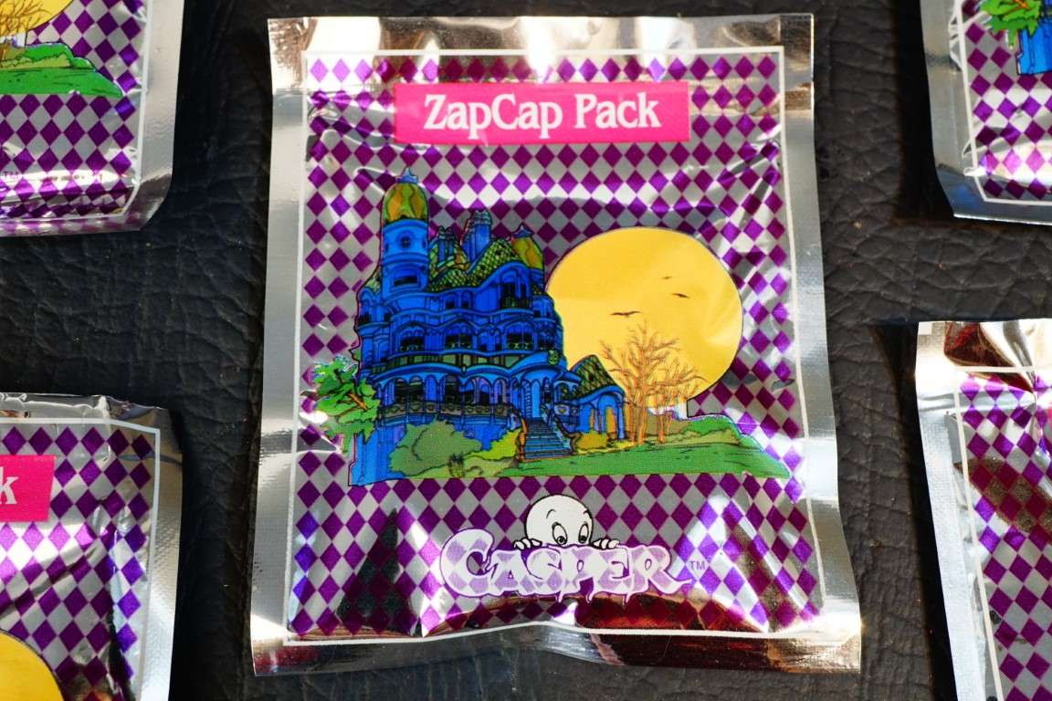 5 x Sealed Packs of Casper Zap Cap Pack Tazos  **Excellent Condition**