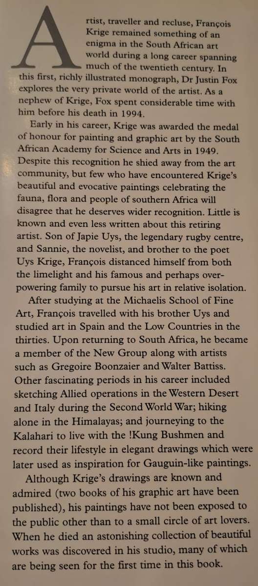 The Life and Art of Francois Krige - Justin Fox (Hard cover with DJ)