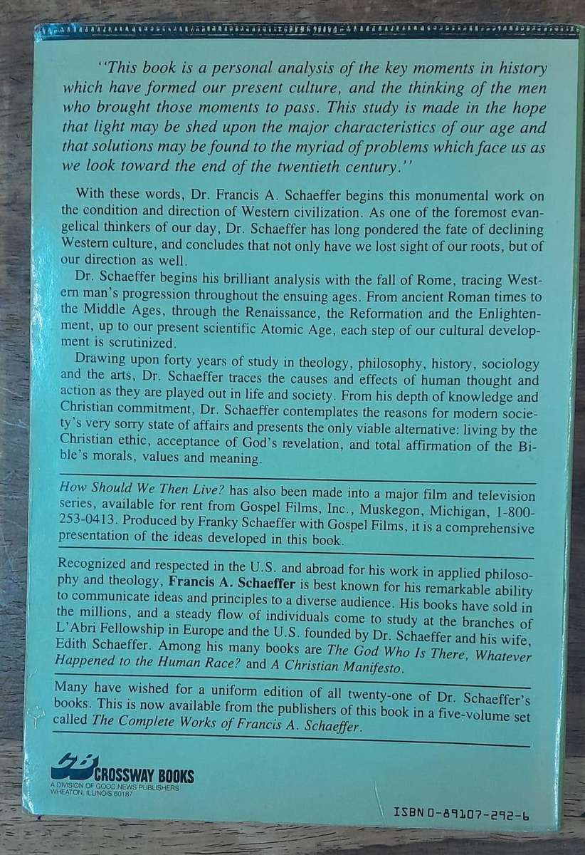 How Should We Then Live? - Francis A Schaeffer (Paperback book with no dj)