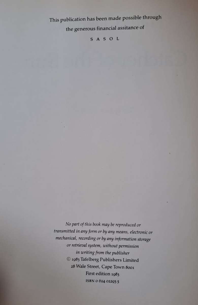 Catcher of the Sun - Frans Clearhout (Hard cover with no DJ)