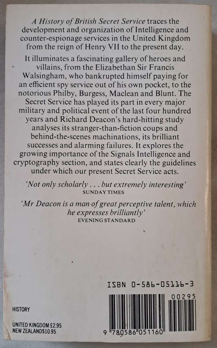 A History of British Secret Service - Richard Deacon (paperback)