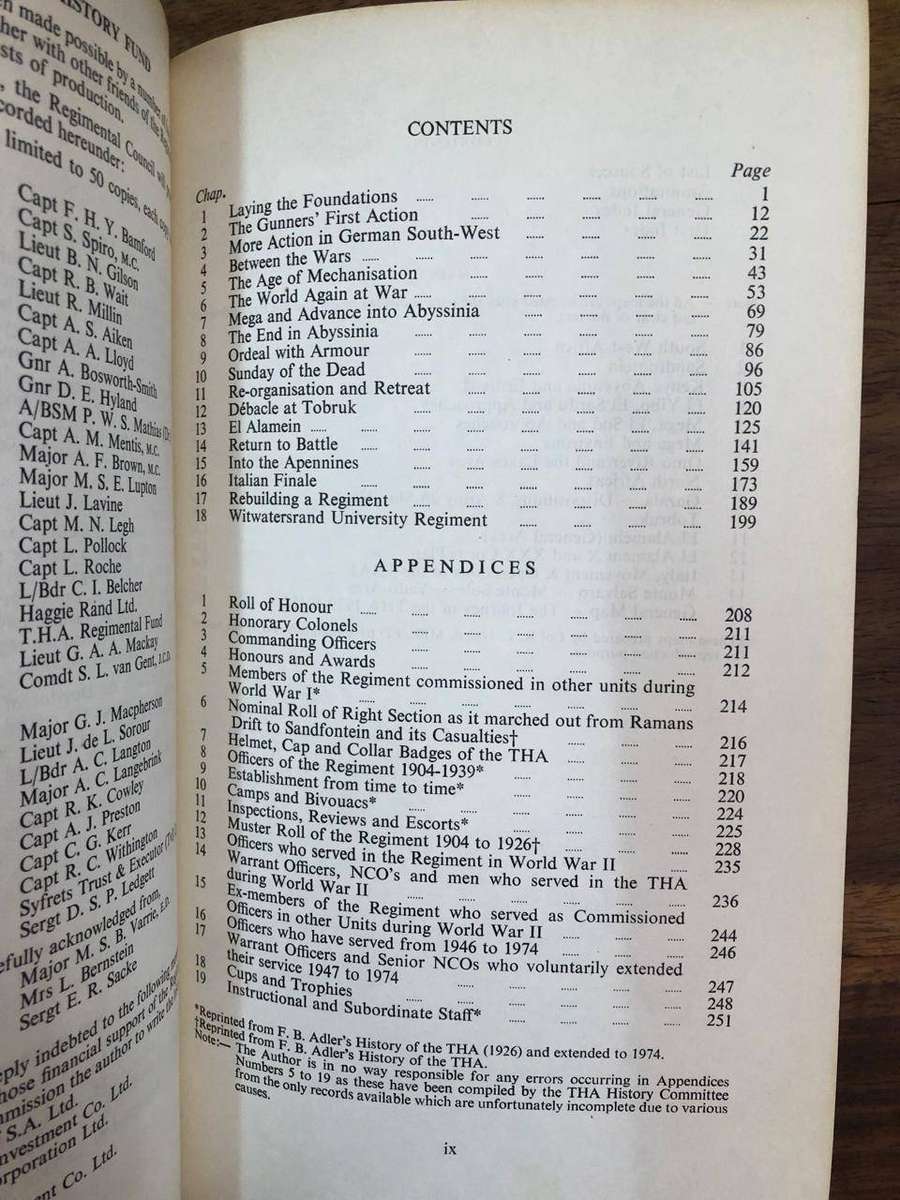 The History of the Transvaal Horse Artillery 1904 to 1974 - Neil Orpen (Hardcover with dj)