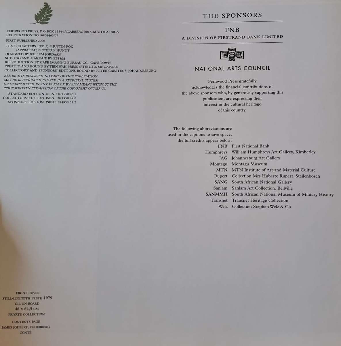 The Life and Art of Francois Krige - Justin Fox (Hard cover with DJ)