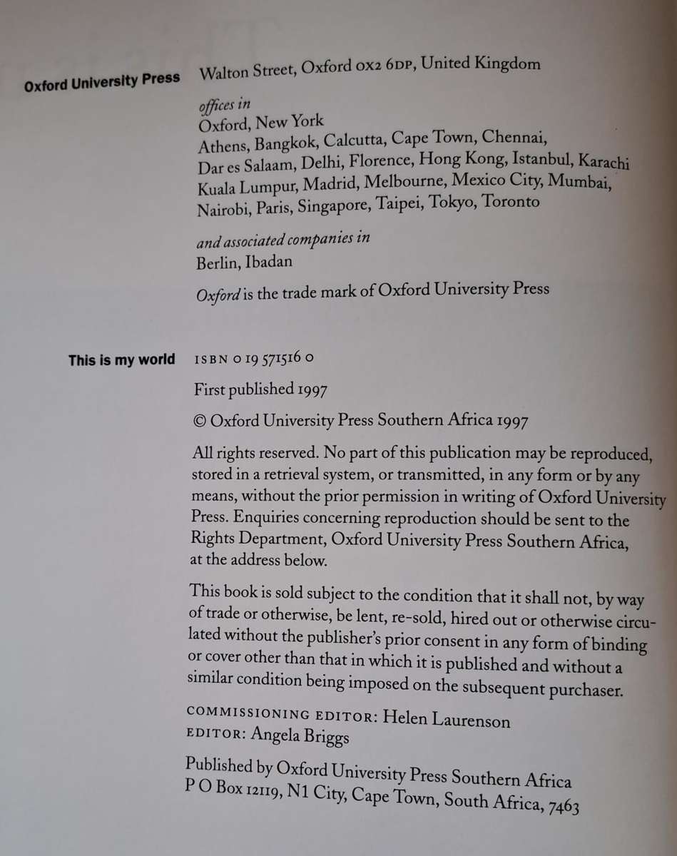 This is my world - Sue Imrie Ross (Hard cover with DJ)