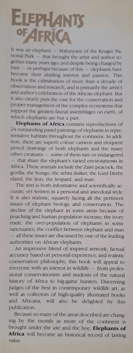 Elephants of Africa - Paul Bosman & Anthony Hall-Martin (Hard cover with DJ)