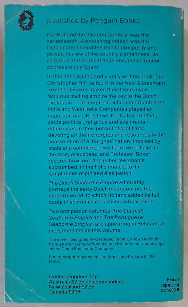 The Dutch Seaborne Empire - C. R. Boxer (Paperback with no DJ)