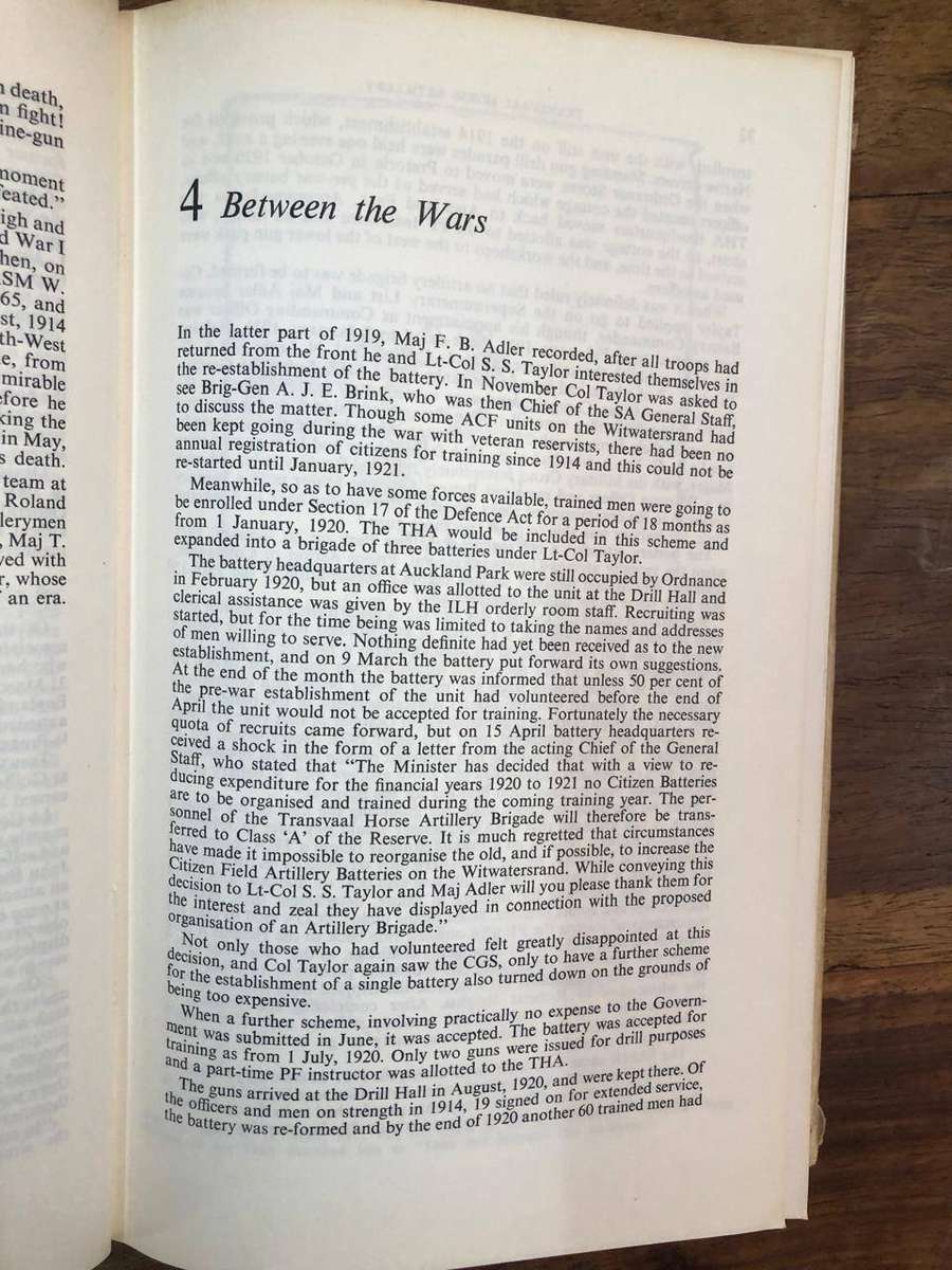 The History of the Transvaal Horse Artillery 1904 to 1974 - Neil Orpen (Hardcover with dj)