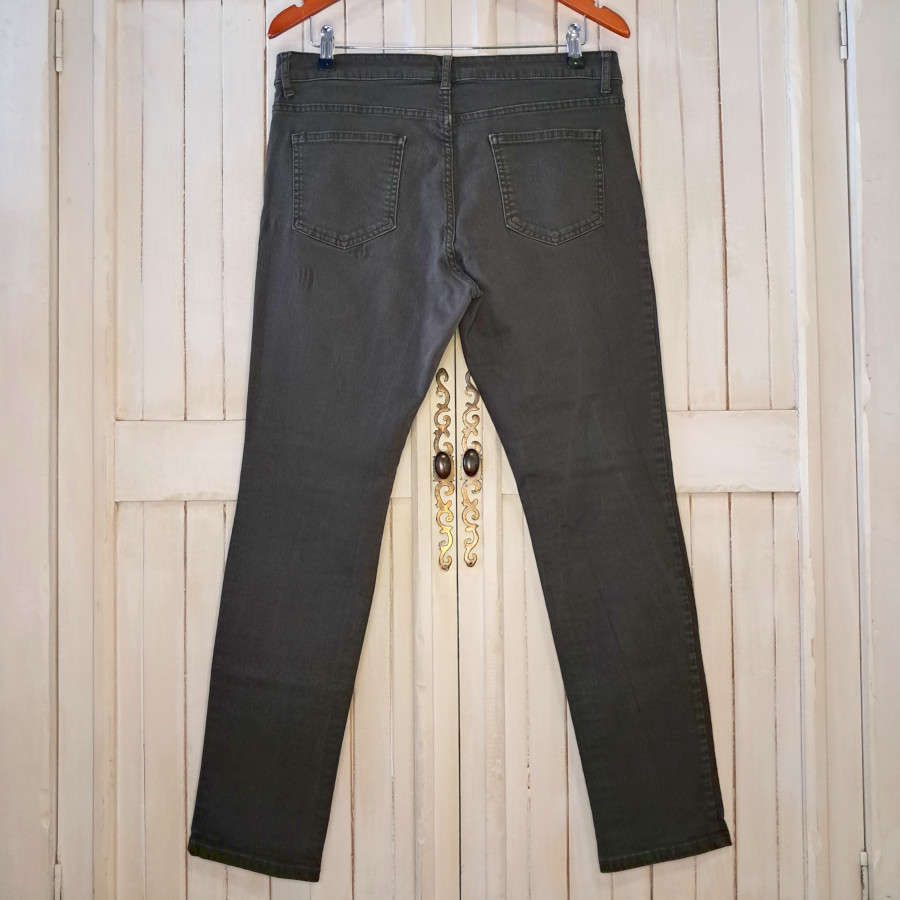 DAVID JONES CLASSIC COLLECTION MID-RISE SKINNY JEANS - SEAWEED GREEN