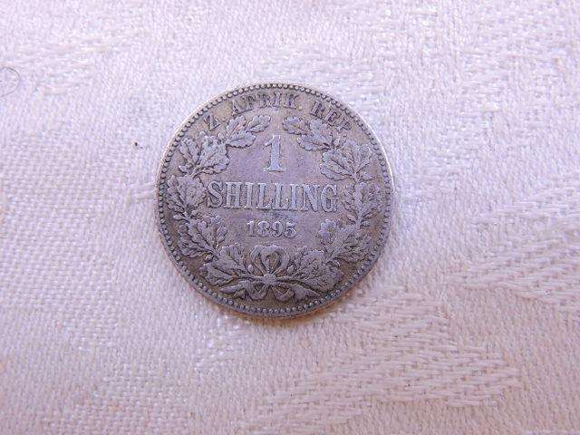 1895 ZAR 1 SHILLING Silver Coin Paul Kruger .925 Sterling #LOW STARTING BID#