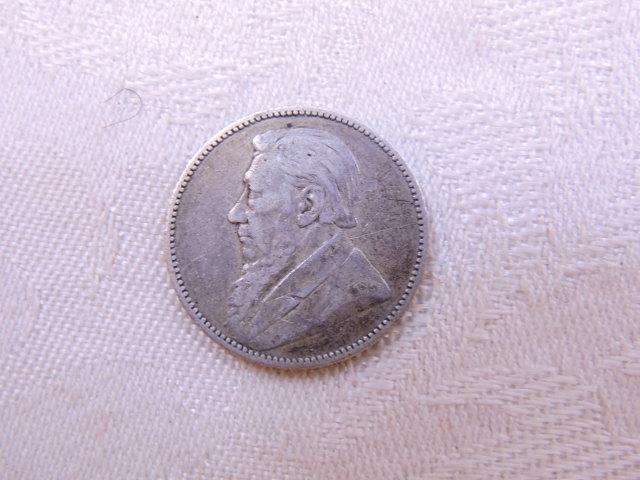 1895 ZAR 1 SHILLING Silver Coin Paul Kruger .925 Sterling #LOW STARTING BID#