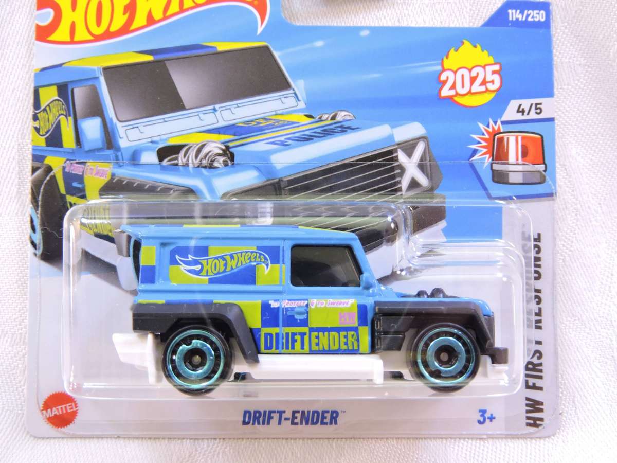 Hot Wheels Drift-ender ( Blue Police )  like LAND ROVER Defender 90