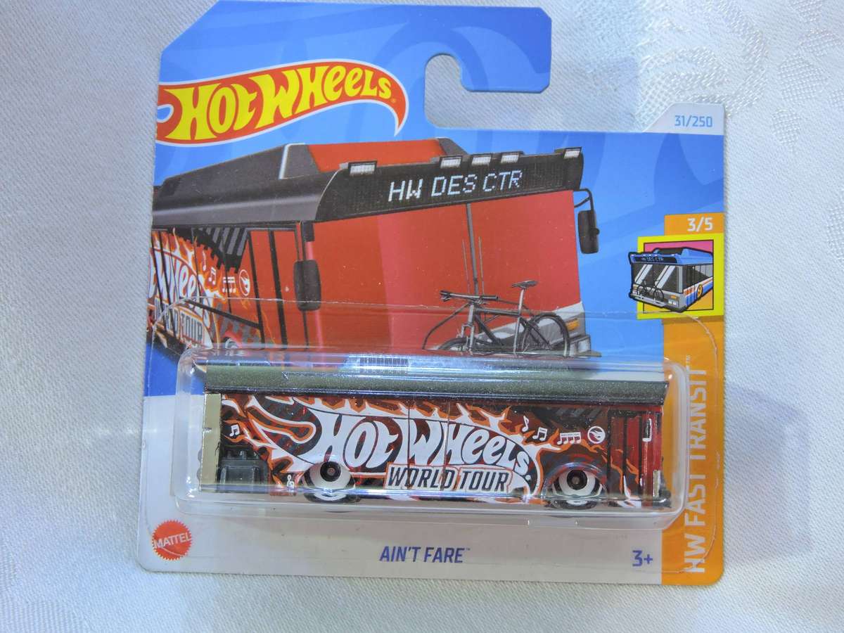 Hot Wheels AIN'T FARE Bus  ( Red )  TREASURE HUNT