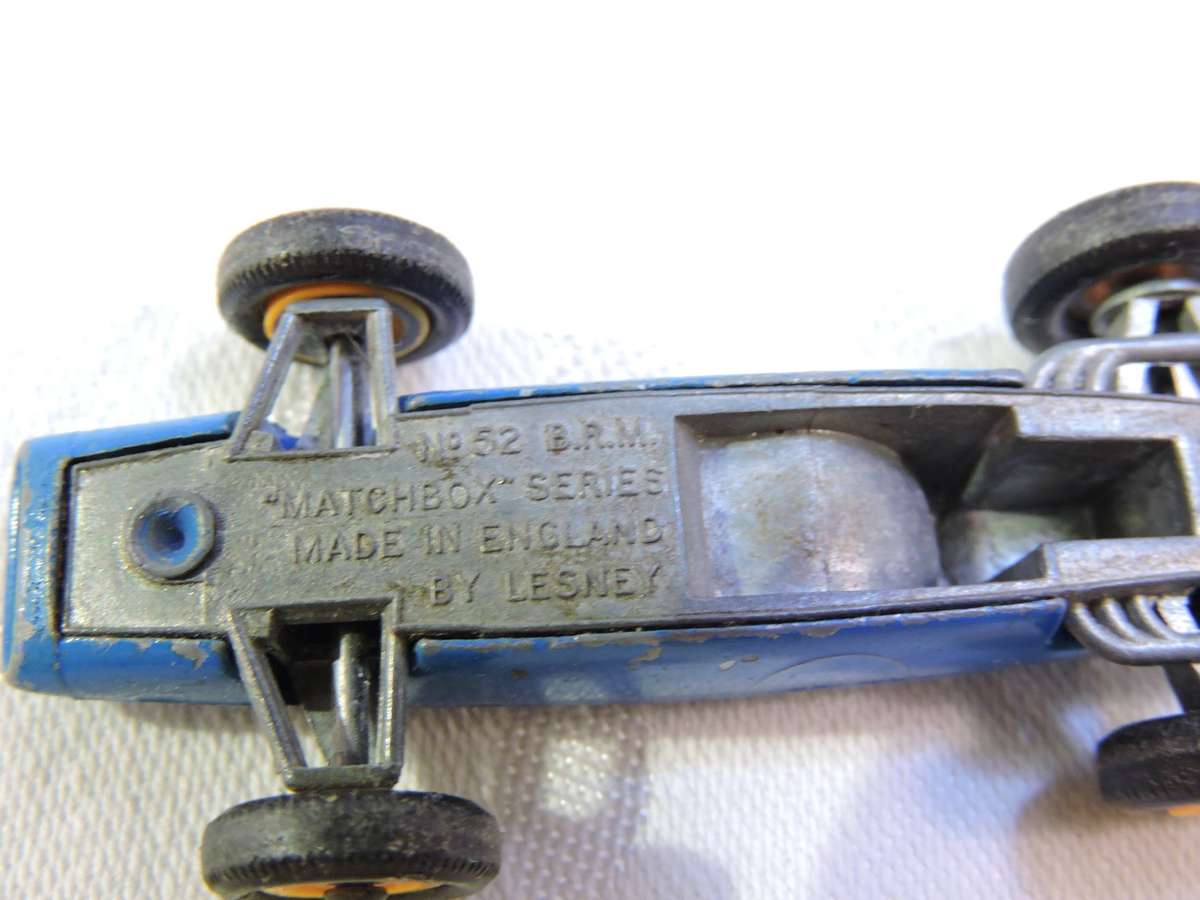 Vintage Matchbox B.R.M Racing Car No.52 by Lesney ( Blue ) Like Hot Wheels
