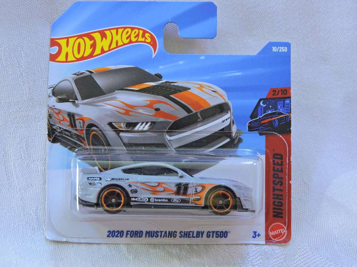 HOT WHEELS FORD Mustang Shelby GT500  ( Grey orange flames #11 )
