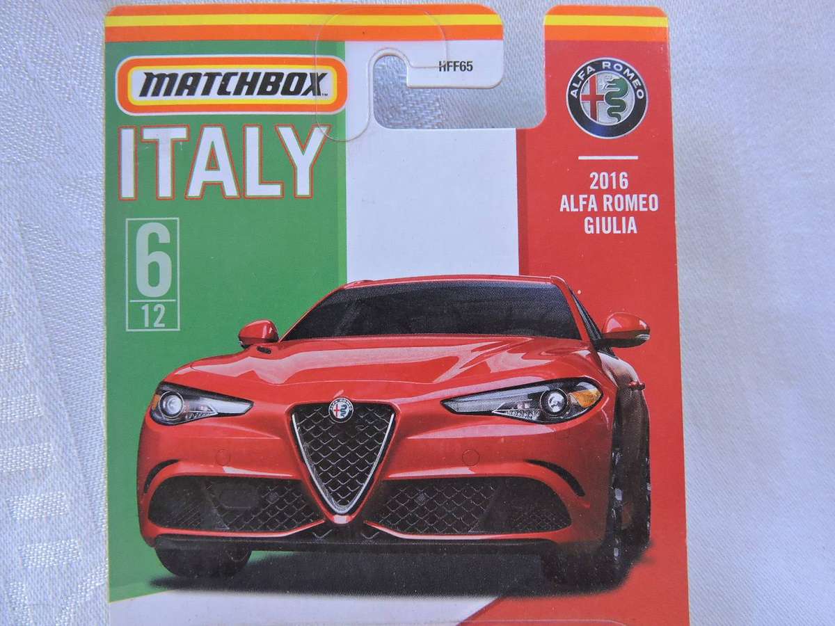 Matchbox ALFA ROMEO Giulia  ( Red ) ITALY 6/12  Long card