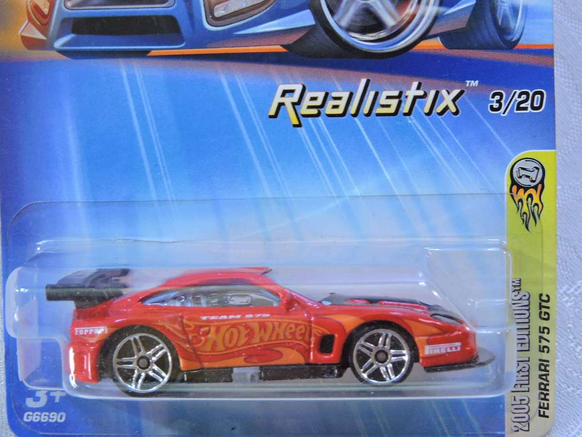 HOT WHEELS FERRARI 575 GTC ( Red Realistix ) Supercar