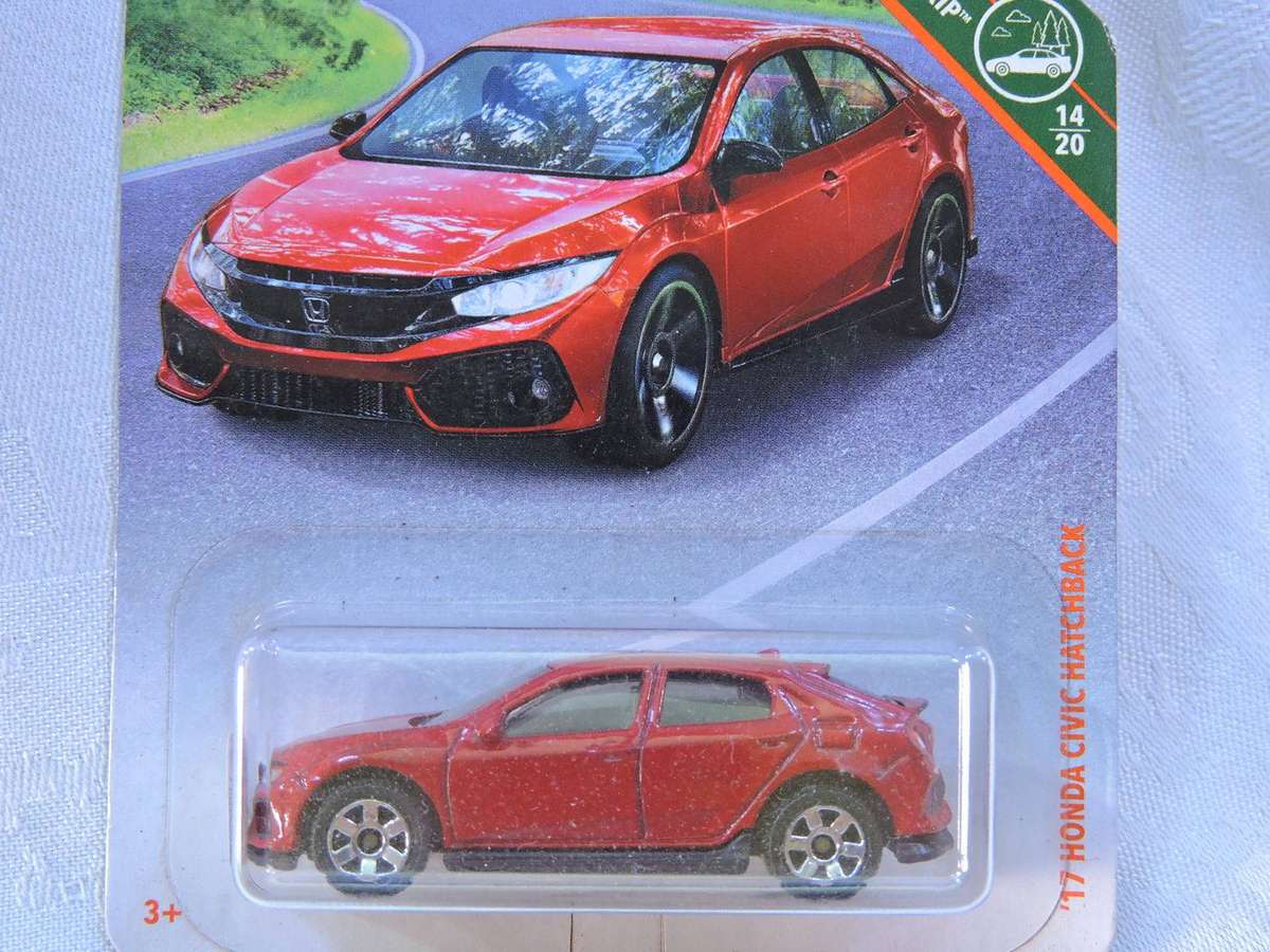 Matchbox HONDA Civic Hatchback ( Red ) Long Card  like Hot Wheels