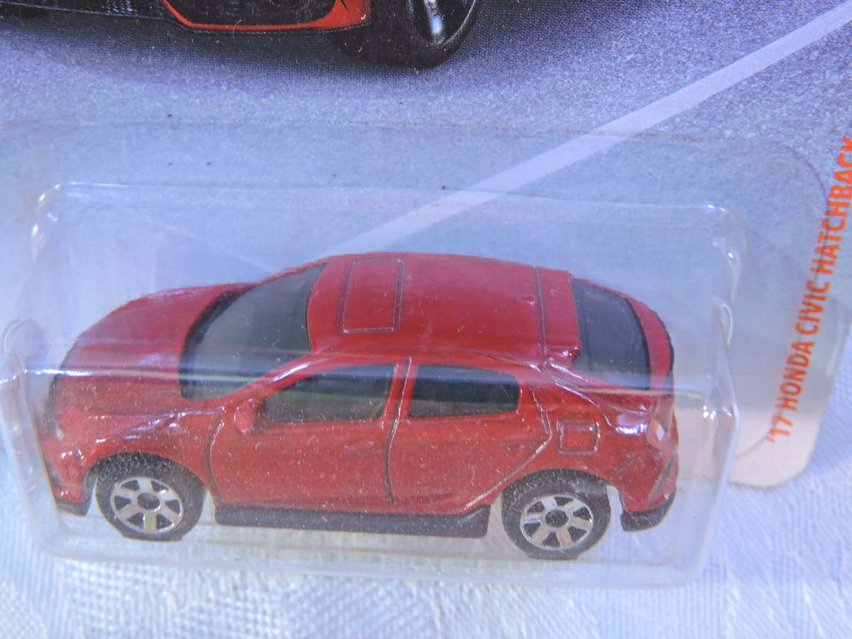 Matchbox HONDA Civic Hatchback ( Red ) Long Card  like Hot Wheels
