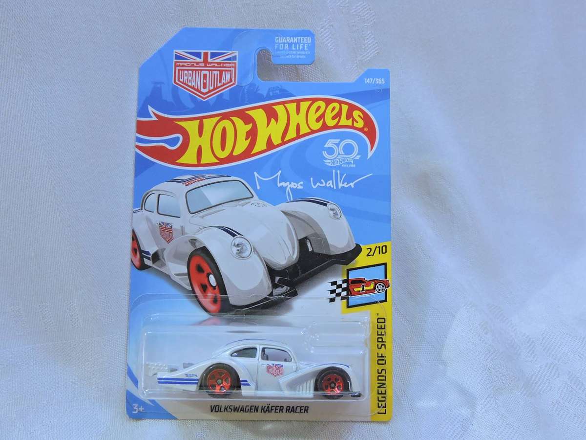 Hot Wheels VW VOLKSWAGEN Beetle Kafer Racer  ( White - Magnus Walker ) Long Card