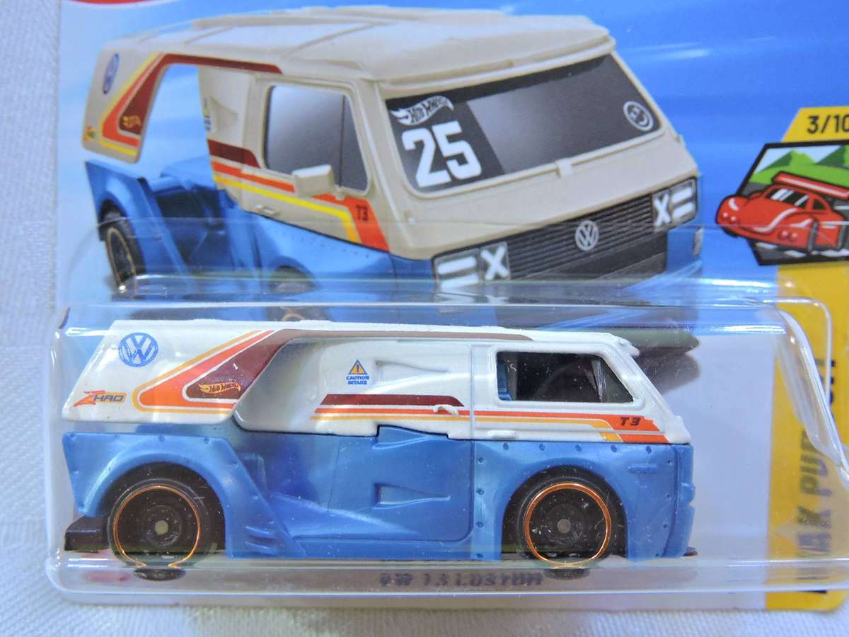 Hot Wheels VW VOLKSWAGEN T3 Custom ( Blue & White #25 )
