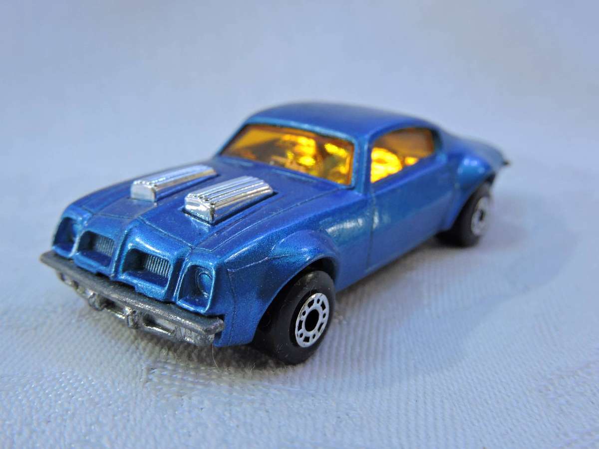 Matchbox Superfast 75 PONTIAC Firebird New 4 ( Blue ) with ORIGINAL Box   Like Hot Wheels