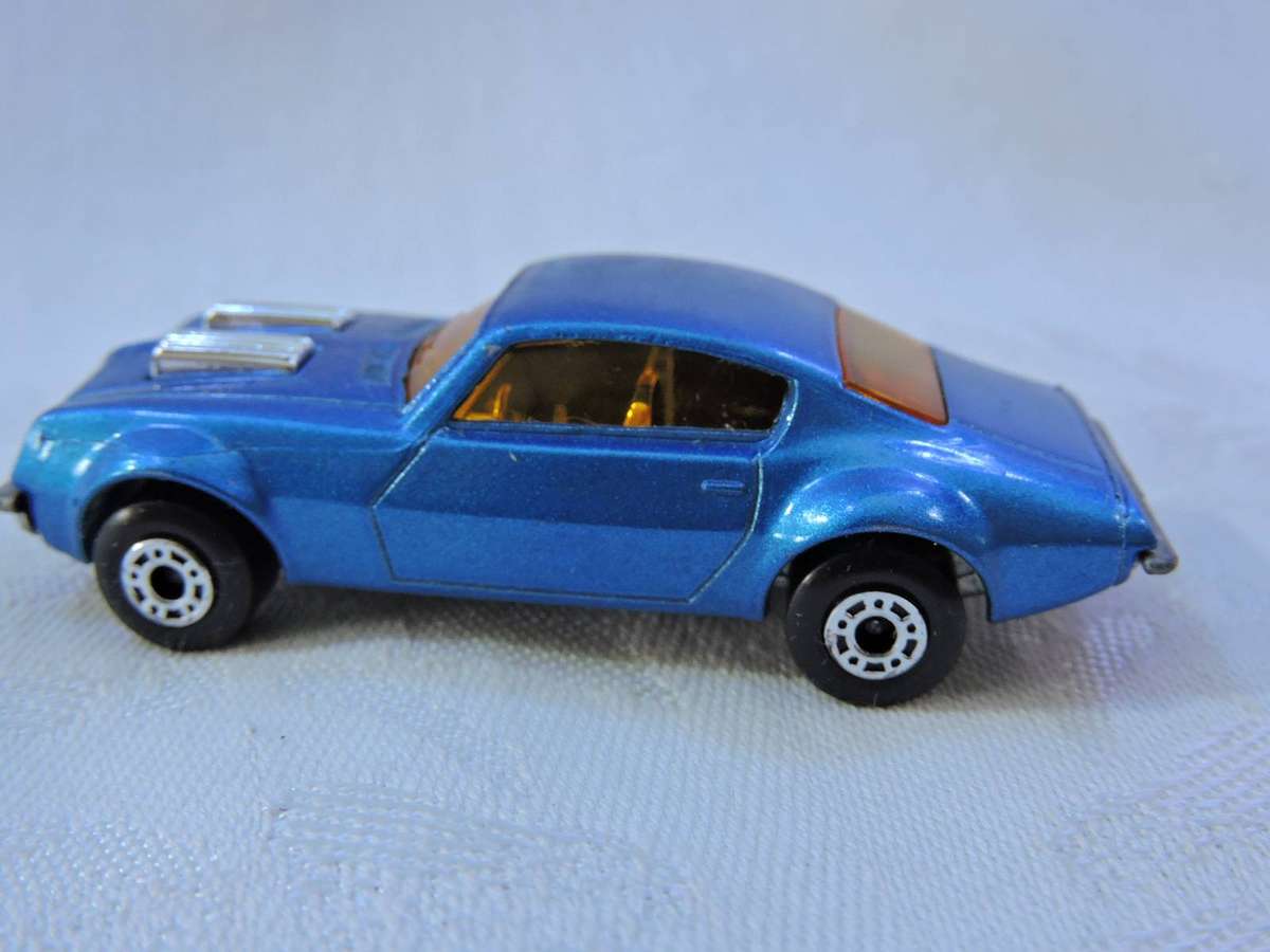 Matchbox Superfast 75 PONTIAC Firebird New 4 ( Blue ) with ORIGINAL Box   Like Hot Wheels