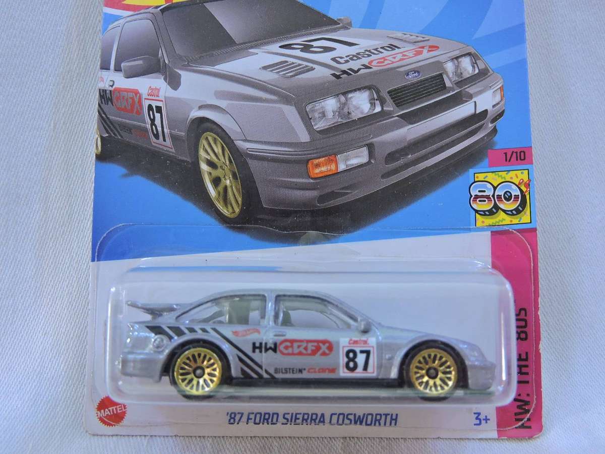 Hot wheels FORD Sierra Cosworth ( Silver #87 ) Long Card