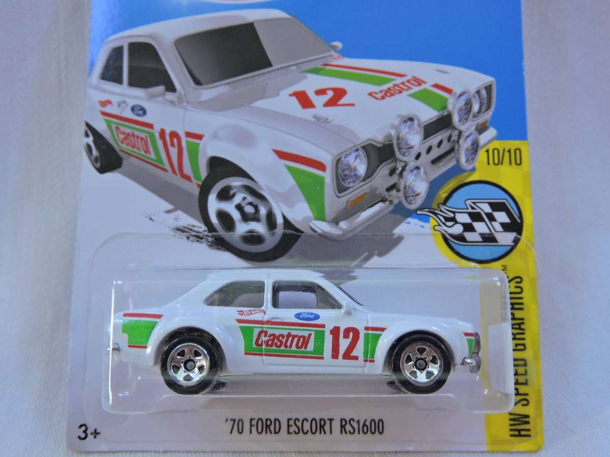 Hot wheels FORD Escort  RS 1600 ( Castrol #12 )  Long Card