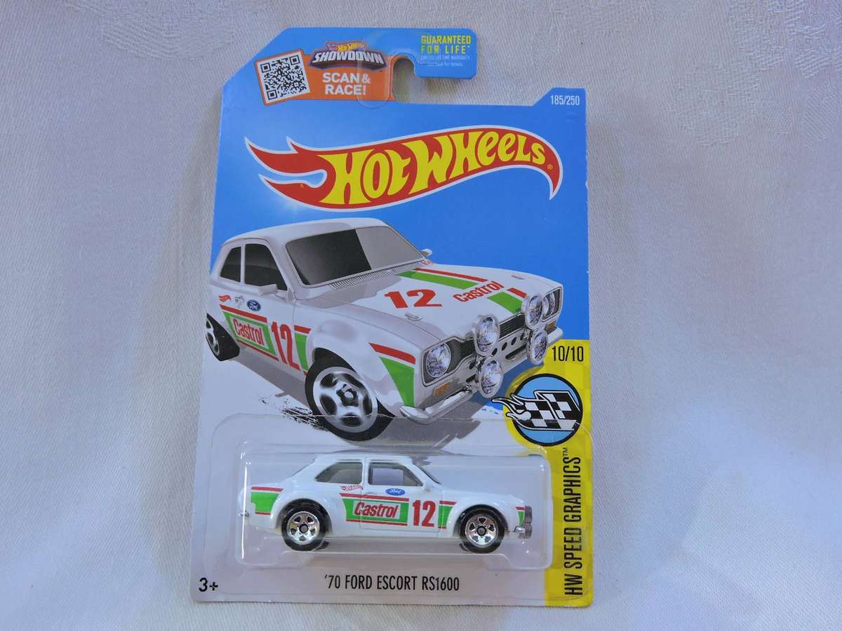 Hot wheels FORD Escort  RS 1600 ( Castrol #12 )  Long Card