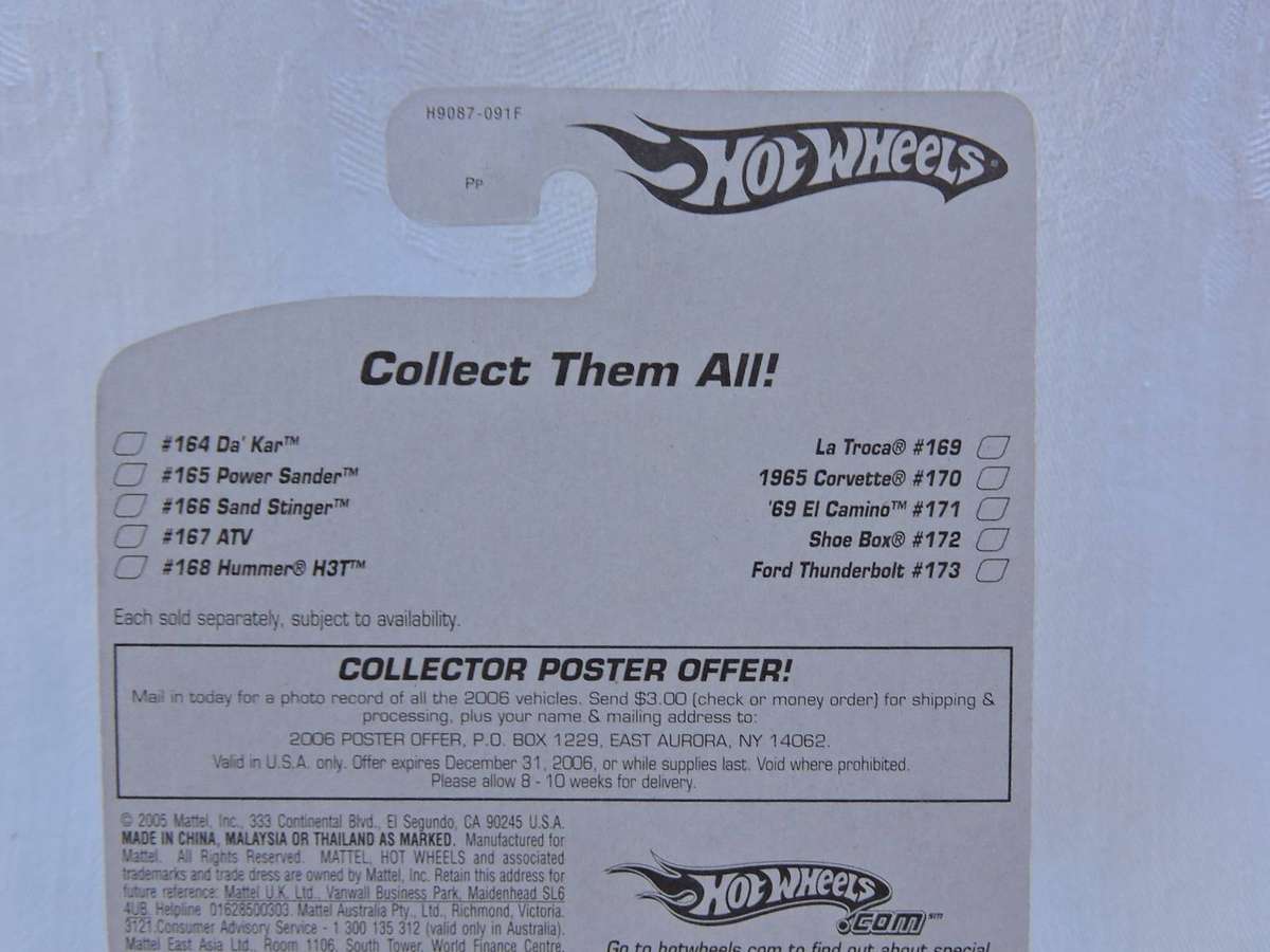 Hot wheels FORD Anglia ( Grey Black #8 )  Long Card