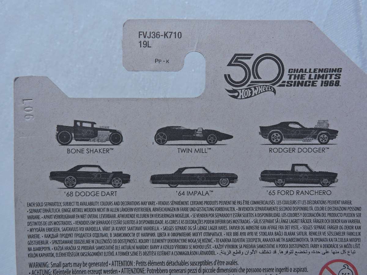 Hot Wheels 50th Anneversary Black & Gold Chevy Chevrolet Chase Car ( Gold ) Scarce & Hard to find.