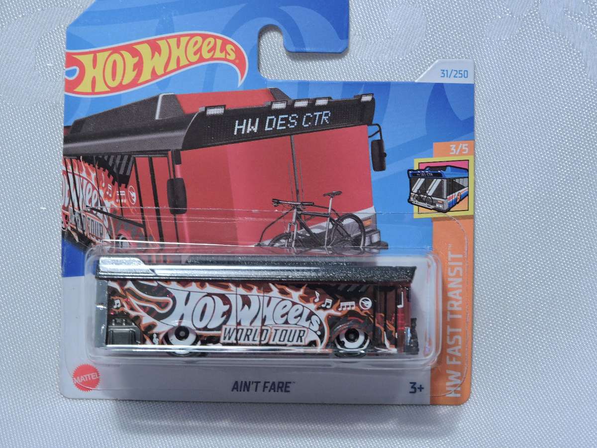 Hot Wheels Ain't Fare Bus ( Red ) TREASURE HUNT
