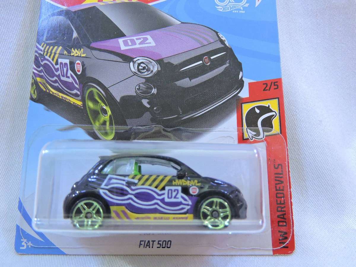 Hot Wheels FIAT 500  ( Purple #02 )  Long Card