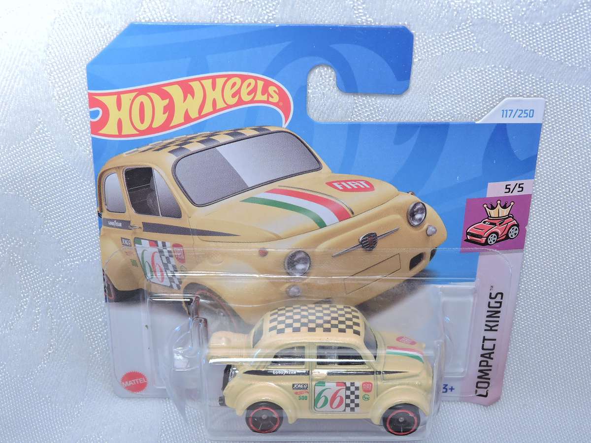 Hot Wheels FIAT 500 D Modificado ( Yellow #66 ) Compact Kings Short Card