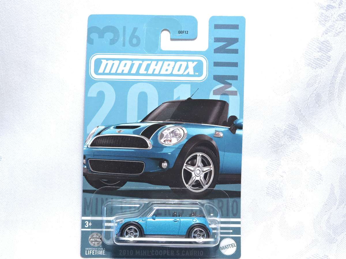 Matchbox MINI Cooper S Cabrio ( Blue) Card 3/6 Like Hot Wheels
