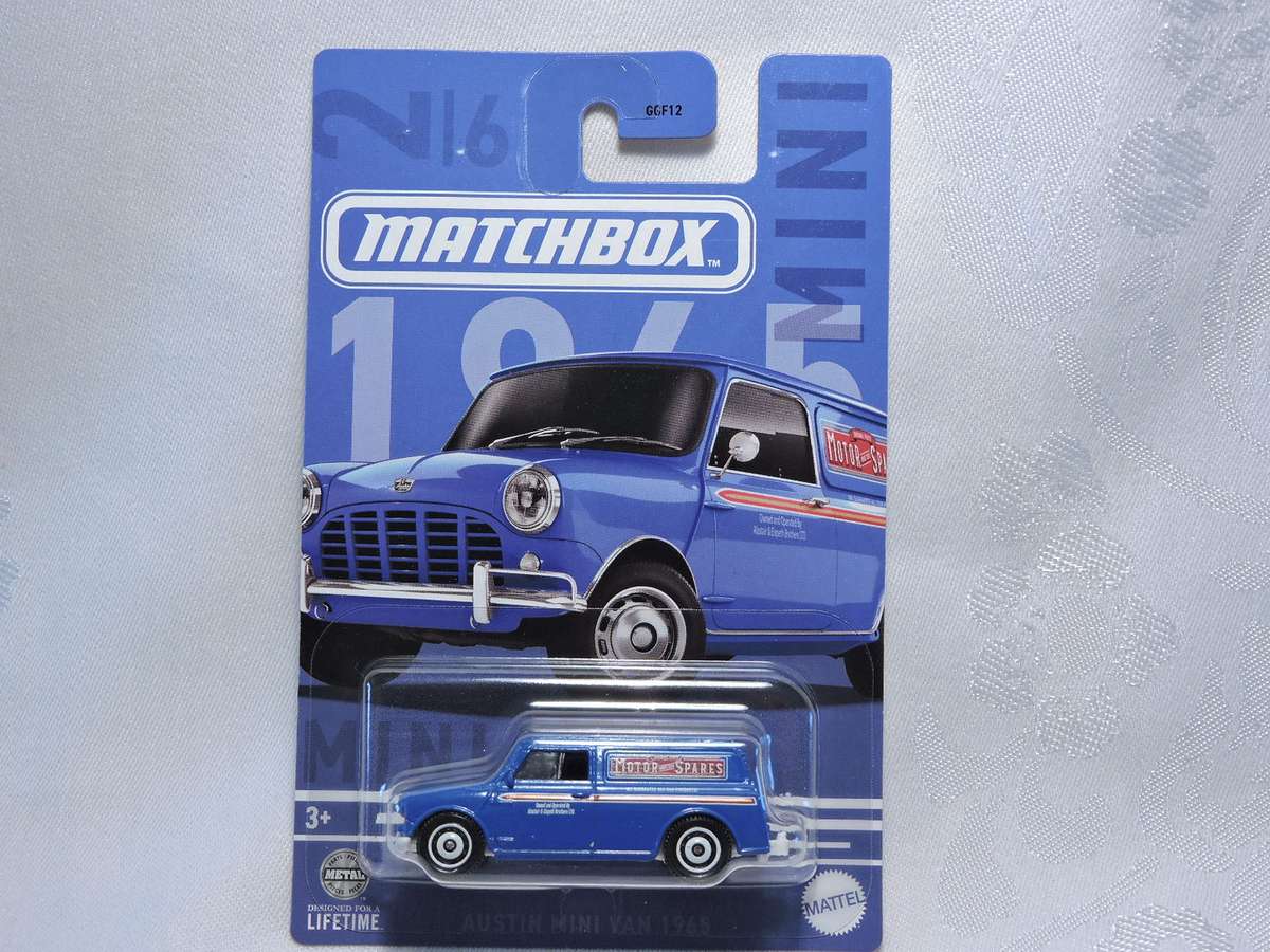 Matchbox AUSTIN MINI Van ( Blue) Card 2/6 Like Hot Wheels