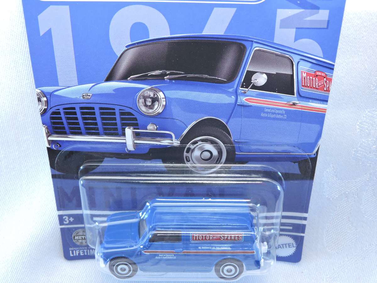 Matchbox AUSTIN MINI Van ( Blue) Card 2/6 Like Hot Wheels