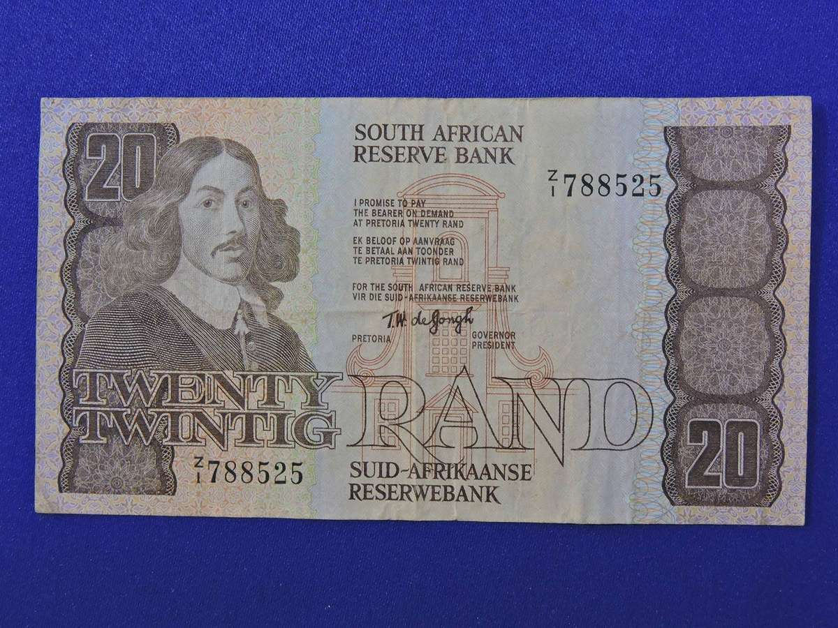South Africa Twenty Rand Twintig Rand Bank Note  R20  ( REPLACEMENT NOTE Z/1 )