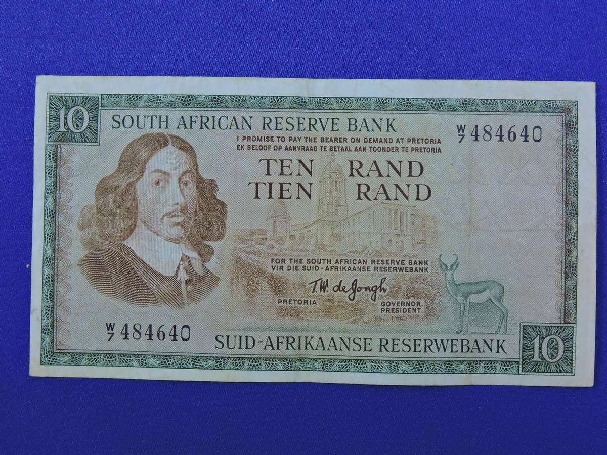 South Africa Ten Rand Tien Rand Bank Note  R10  ( REPLACEMENT NOTE W/7 )