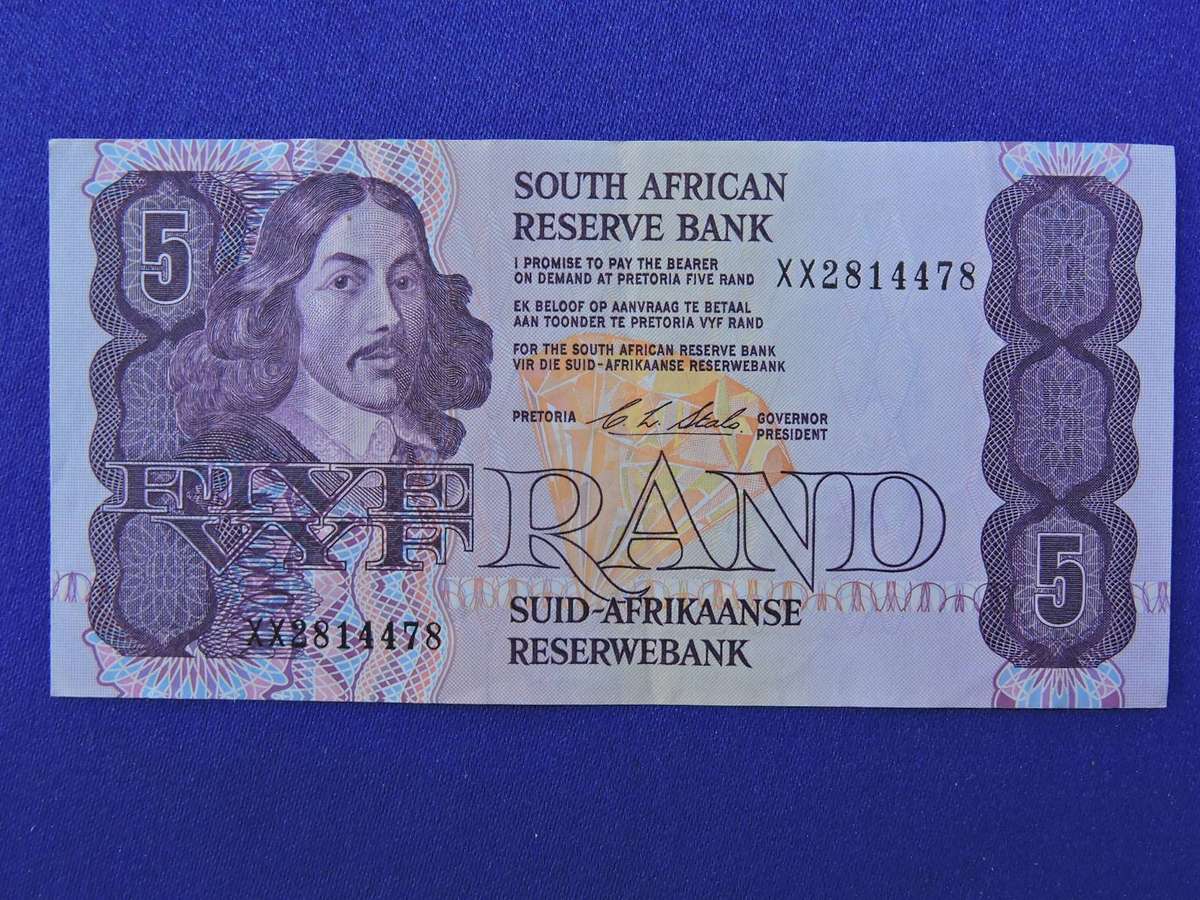 South Africa Five Rand Fyf Rand Bank Note  R5  ( REPLACEMENT NOTE XX )