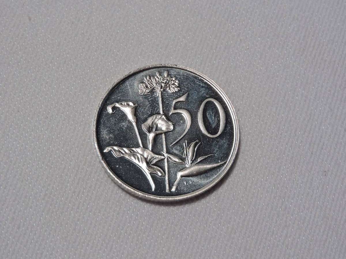 1976 PROOF South Africa 50 cent coin 50c