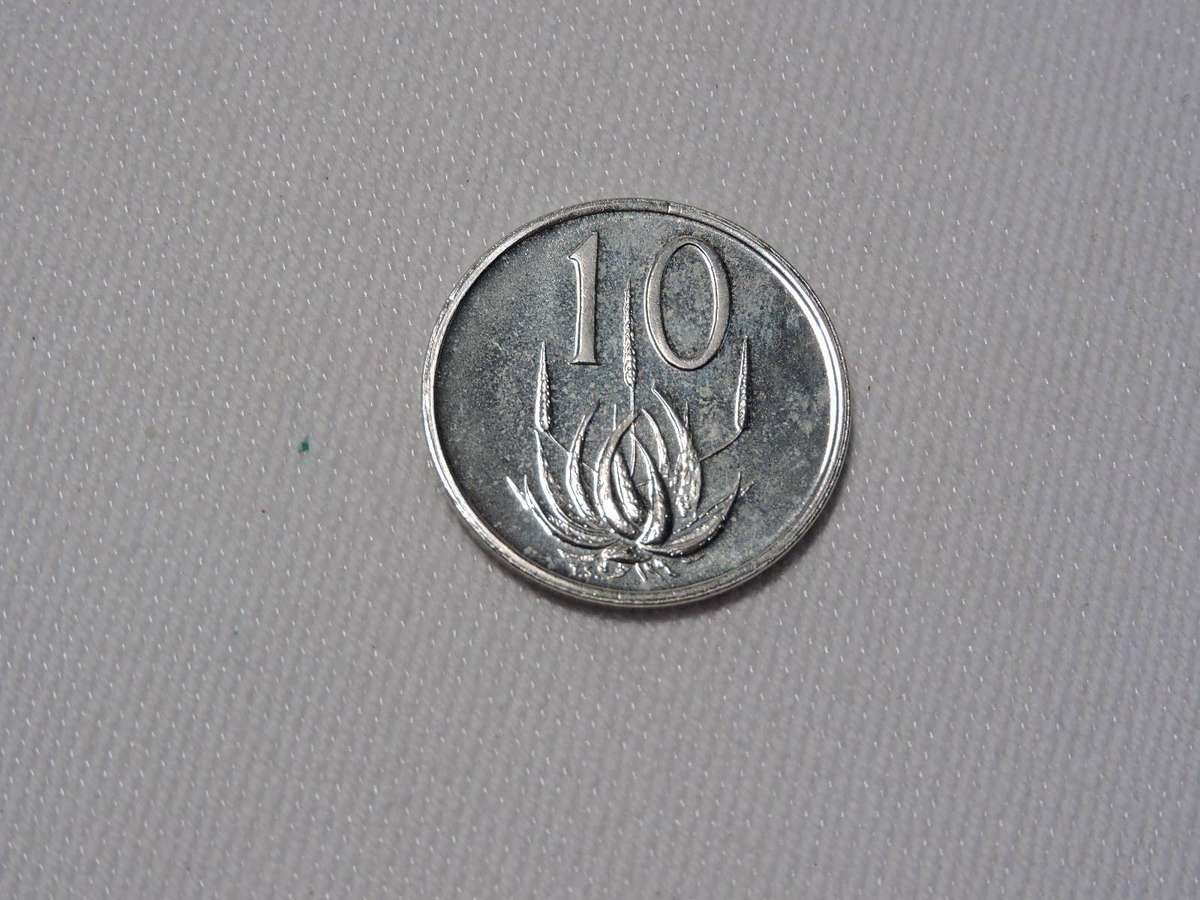 1976 PROOF South Africa 10 cent coin 10c