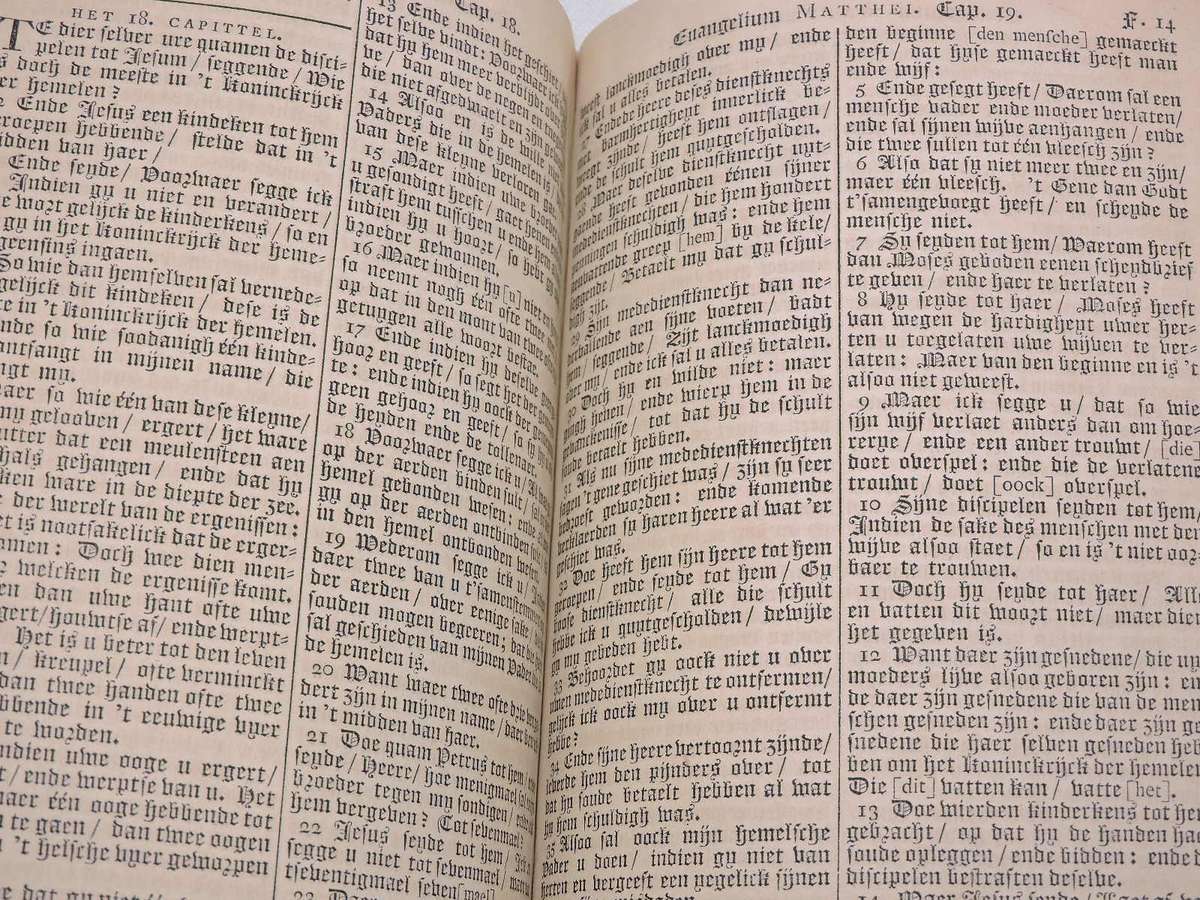 Dutch Bible Bijel Dated 1852 previously belonging to Jordaan Family