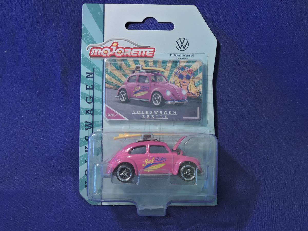 Majorette VW VOLKSWAGEN Beetle ( Pink Surf rider ) like Hot Wheels