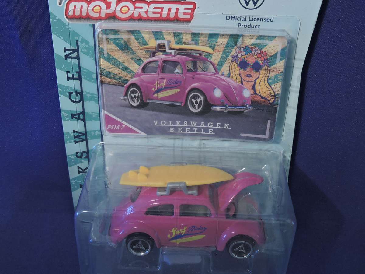 Majorette VW VOLKSWAGEN Beetle ( Pink Surf rider ) like Hot Wheels