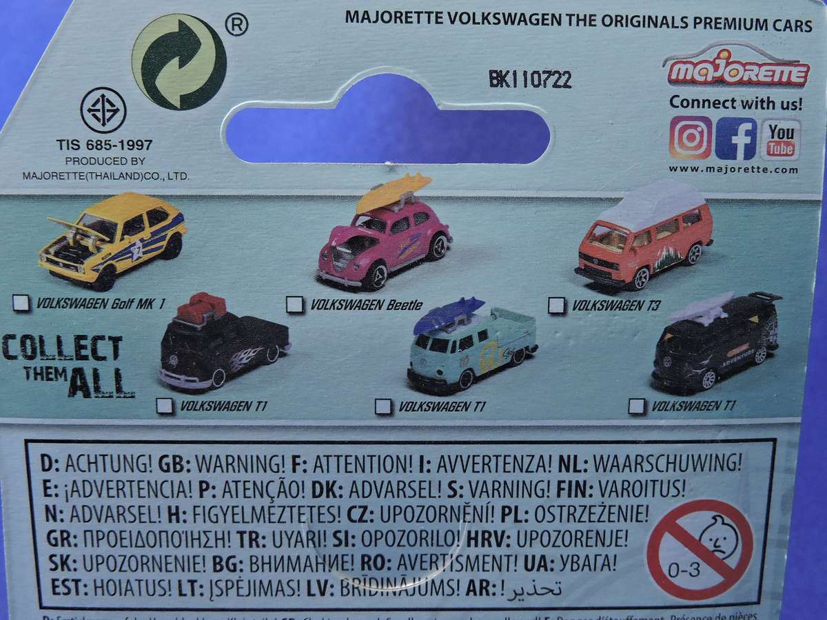 Majorette VW VOLKSWAGEN Beetle ( Pink Surf rider ) like Hot Wheels