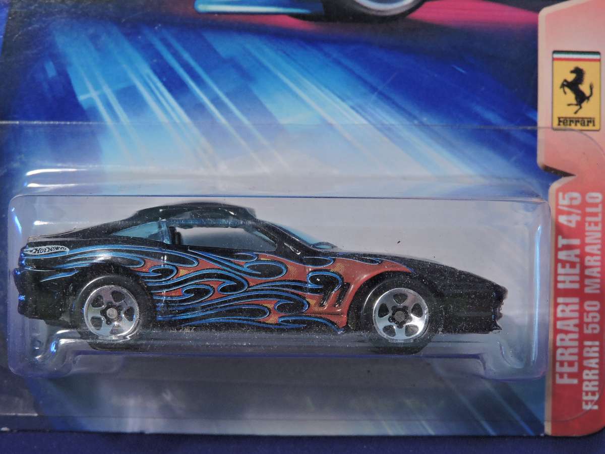 Hot Wheels FERRARI 550 MARANELLO ( Blue with flames )
