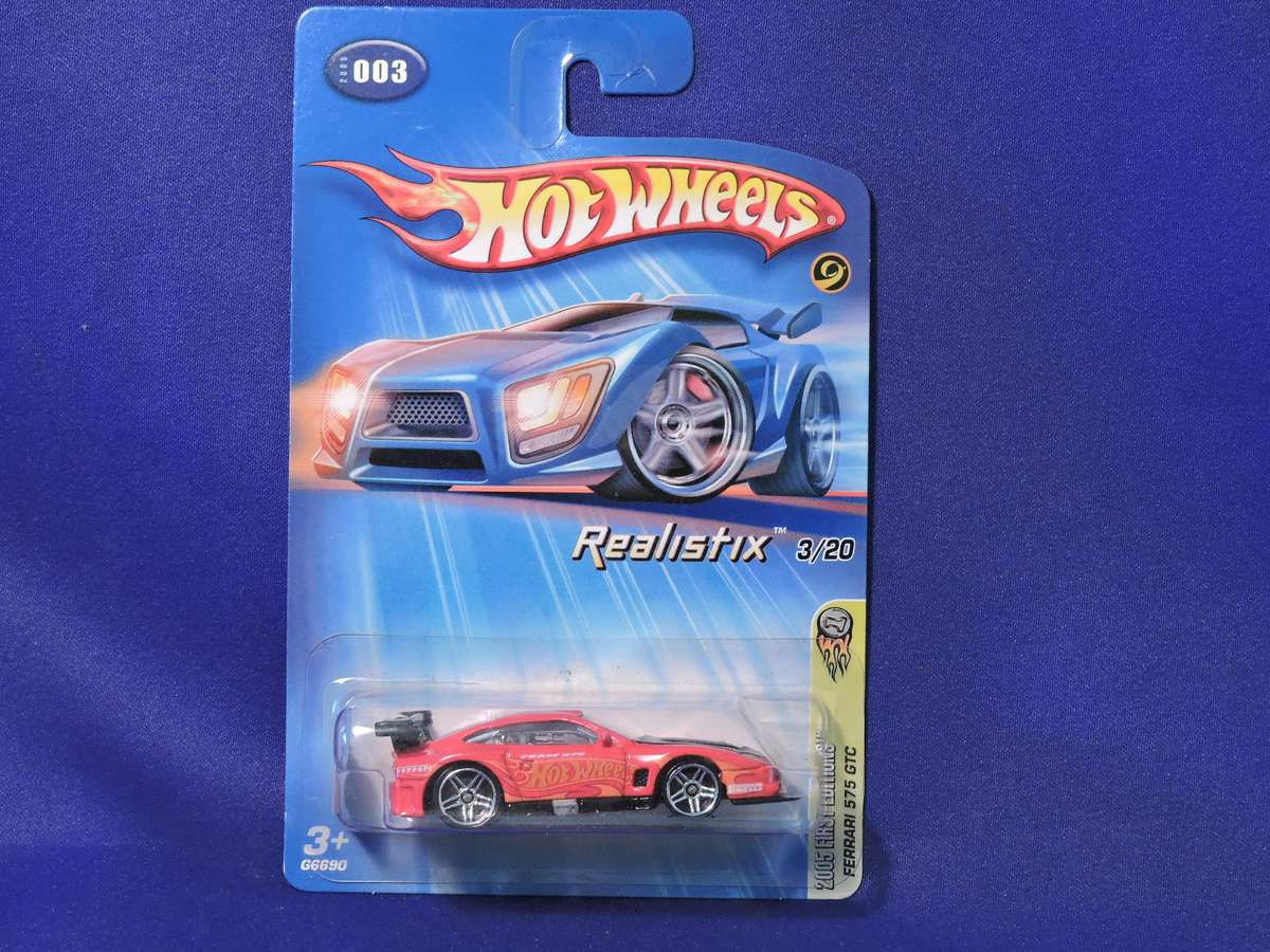 Hot Wheels FERRARI 575 GTC  ( Realistix card 3/20  Red )